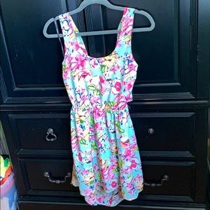Floral print mini dress